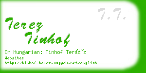 terez tinhof business card